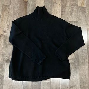 Vince long sleeve black turtleneck sweater, size: Small